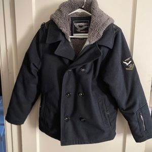 Hawke & Co. Boys Pea Coat with Hood